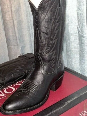 CLEARANCE Nocona Western Boot BLACK Men's 5 B /Women's 6.5 B. VERY NARROW - Image 1 of 4