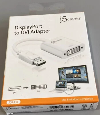 j5create Display Port to DVI Adapter JDA134 - Image 1 of 2