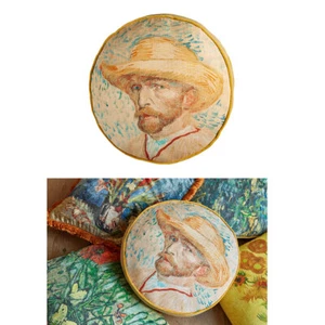 Cojín redondo autorretrato de Van Gogh 40 cm de diámetro por casa de cama - Imagen 1 de 2