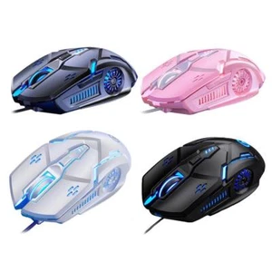 Wired Mouse Six Buttons Button Colorful Glowing Gaming Gaming Mechanical Mouse - Picture 1 of 13