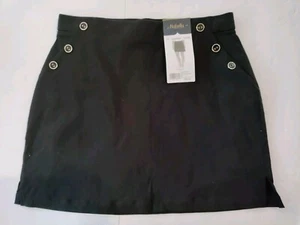 Rafaella Women's Medium Black Pull-On Style Stretch Skort Sport Travel NEW - Picture 1 of 9