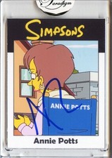-The Simpsons- Annie Potts Signed/Autograph/Auto TV Cartoon Trading Card