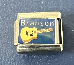 GUITARRA BRANSON 9mm Dije Italiano Se Adapta a Pulsera Clásica Eslabón (JB131) - Imagen 1 de 1