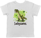 St Patrick's Day Luckysaurus Kids T-Shirt Dinosaur Clover Lucky T-Rex Boys Girls