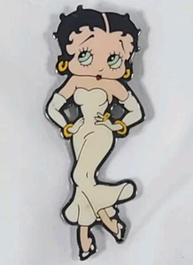 Betty Boop Magnet Standing Arms on Hips Pose Tan Cream Dress 1998 Metal 2.5" - Picture 1 of 8
