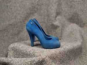 Vivienne Westwood anglomania x melissa Blue Velour Heels shoes - Picture 1 of 20