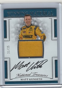 2017 NT MATT KENSETH WINNING MATERIAL RU FIRESUIT AUTO CARD#WM-MK /25