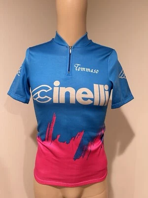 Camiseta deportiva de ciclismo vintage Cinelli Tommaso talla 2 PEQUEÑA S hecha en Italia Foto 1 de 4