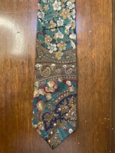 Vintage Bert Pulitzer Collector Edition Floral Ancient Madder Silk Made in USA - Picture 1 of 10