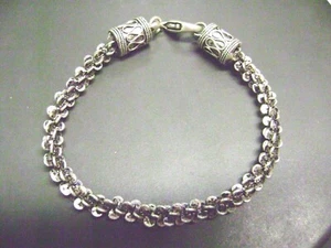 NEU OHNE ETIKETT - KETTE, FASS SILBERFARBEN 7" LANGER KARABINERVERSCHLUSS KETTE ARMBAND - Bild 1 von 4