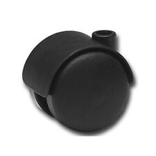Doppelrolle ø 50 mm Möbelrolle mit Platte und Bremse, Kunststoff schwarz