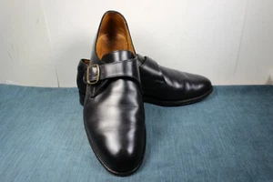 GRENSON BARNEYS NEW YORK 18034 MEN'S SIZE 9 BLACK ROUND TOE OXFORD DRESS SHOES - Picture 1 of 6