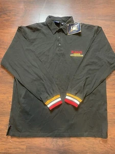 Karl Kani Jeans Langarm Polo 90er Hip Hop Rap Tupac Snoop Dogg Style mit Etikett - Bild 1 von 7
