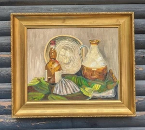 STILL LIFE VINTAGE FRAMED ORIGINAL OIL PAINTING after EDOUARD MANET - Picture 1 of 19