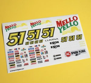 RC 18th scale 'MELLO YELLO' Days of Thunder sticker decal set - Picture 1 of 2
