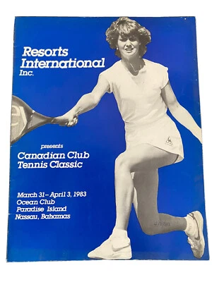Canadian Club Tennis Classic Program Magazine Resorts International Vtg 1983 - Image 1 of 4
