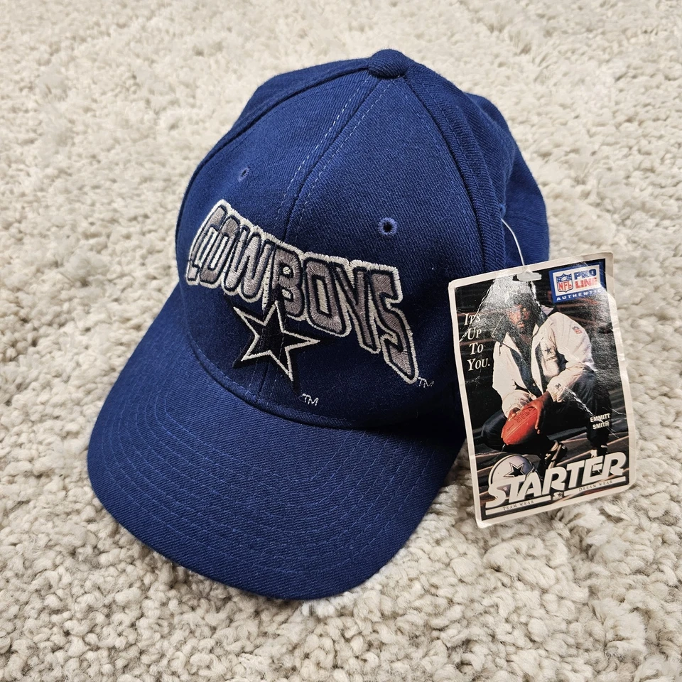 NUEVO CON ETIQUETAS De colección Dallas Cowboys Sombrero Starter ProLine Snapback Gorra 100% Lana Bordada Foto 1 de 4