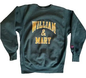 Felpa girocollo vintage MV Sport William e Mary Pro Weave - taglia media - USA - Foto 1 di 24