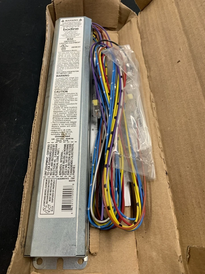 Controlador LED de emergencia Bodine clase 2 120-277V 50/60 Hz BSL310M BSL310M2W nuevo Foto 1 de 1