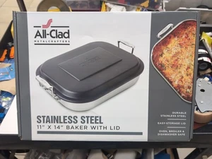 All-Clad E9019964 Stainless Steel Lasagna Pan Cookware, 15-Inches, Silver - Picture 1 of 3