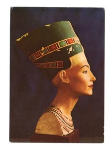EGITTO IL CAIRO BUSTO DELLA REGINA NEFERTITI CARTOLINA VIAGGIATA ANNI '80 FG - Imagen 1 de 2