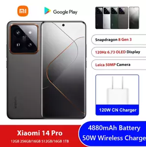Xiaomi 14 Pro 5G Mobile 50MP 2K 120Hz, Snapdragon 8 Gen 3, 120W Charge NFC, OTA - Picture 1 of 10