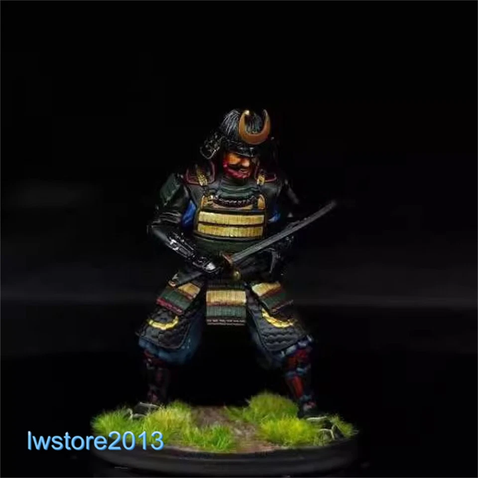 1/32 54mm Japanese Samurai Man Resin Miniatures Figures Figurines Model Toys - Image 1 of 4