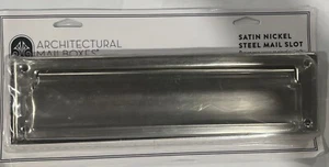 NEW! Architectural Mailboxes Brand Satin Nickel Steel Mail Slot MS00SNAM - Picture 1 of 2