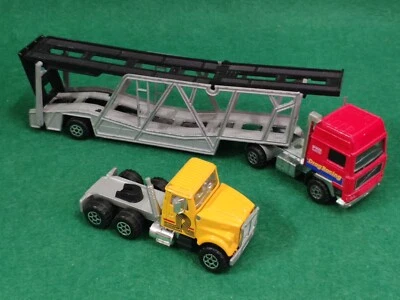 MAJORETTE VINTAGE MADE IN FRANCE CAMION RIMORCHIO BISARCA CAR TRANSPORTER SAVIEM - Immagine 1 di 4