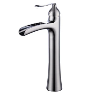 Grifo para recipiente de baño de 12" cromado con drenaje un orificio/mango grifos de lavabo - Imagen 1 de 5