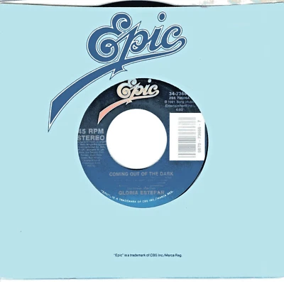 Gloria Estefan:  Coming Out Of The Dark / B-Side Spanish Vwesion .. 45 RPM  8795 - Image 1 of 4