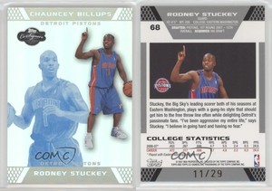 2007 Co-Signers Silver Blue Foil /29 Rodney Stuckey Chauncey Billups Rookie RC