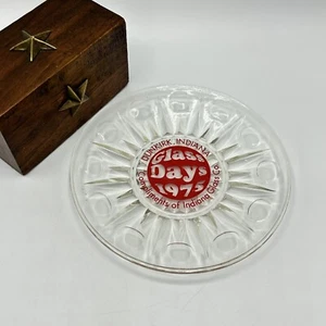 Vintage Glass Days Dunkirk Indiana Glass Co 1975 Red Clear Plate 5 7/8" - Picture 1 of 1