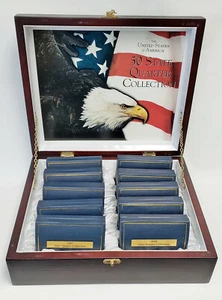 United States Of America 50 State UNC Quarter Collection & Case Missing 3 Coins - Picture 1 of 9