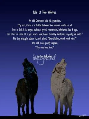 Póster - Cuento de dos lobos leyenda de I.M. Spadecaller, 4 tamaños - Imagekind Foto 1 de 4