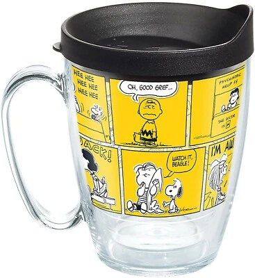 Taza transparente Tervis con mango - 16 oz doble pared - cacahuetes - tira cómica 70 Foto 1 de 4