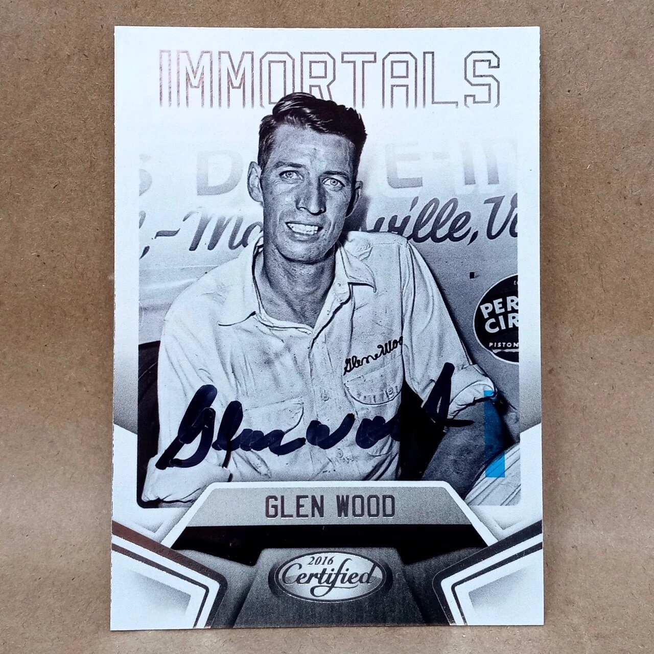 2016 Panini Certified Racing #79 Glen Wood SIGNED Autograph NASCAR Immortals