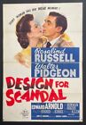 Affiche de film Design for Scandal Rosalind Russell - Pidgeon * affiches hollywoodiennes*