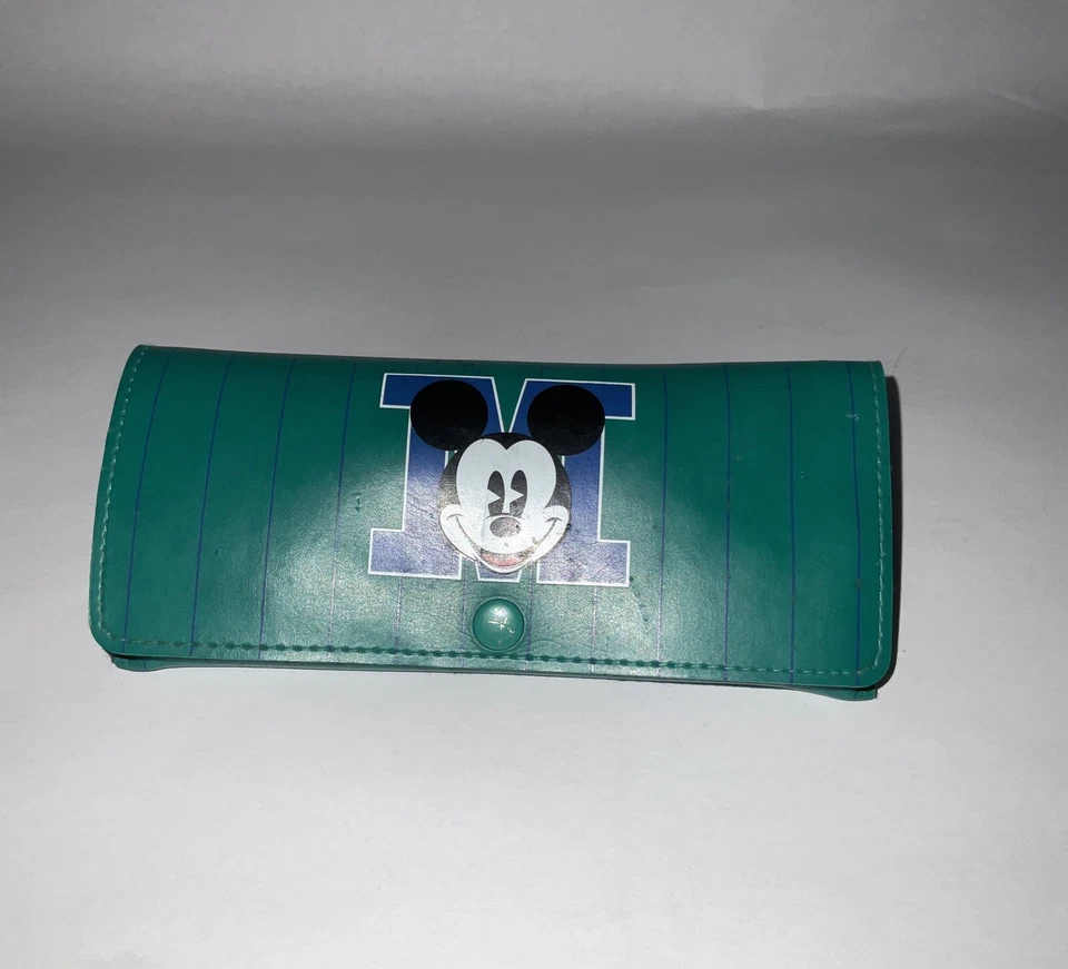 Estuche Rígido Anteojos Disney Mickey Mouse Vintage Azul Turquesa Rayas Foto 1 de 4