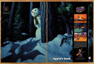 Spyro Ripto's Rage! Snowman Insomniac PS-2 Page Video Game Print Ads Poster 1999 - Picture 1 of 5