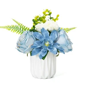 Blue Artificial Flowers Fake Roses Roses Artificial Flowers Artificial Roses ... - Picture 1 of 7