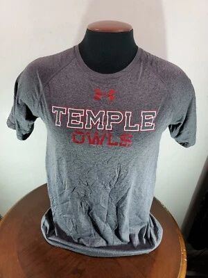 Temple Owls Under Armour Tshirt Mens Small Multicolor Heatgear - Image 1 of 4