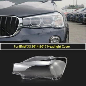 For BMW X3 F25 2014-2017 Left Side Headlight Lens Shell Cover Replacement Clear - Picture 1 of 6