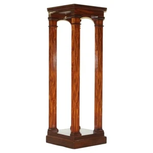 ANTIQUE FLAMED MAHOGANY PEDESTAL FROM PRINCESS DIANA'S FAMILY HOME SPENCER HOUSE - Picture 1 of 17
