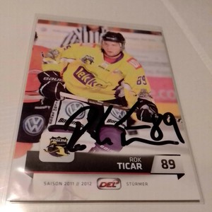 DEL Trading Card Krefeld Penguins 2011/12 Signed Rok Ticar