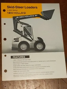 New Holland L-550 Slid Steer Brochure Specs - Picture 1 of 2