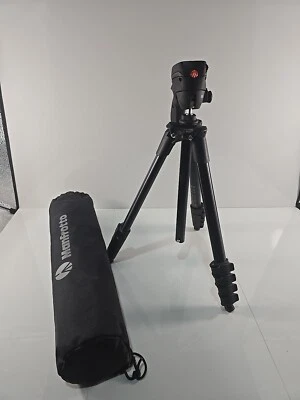 Manfrotto MKCOMPACTACN-BK Compact Action Aluminium Tripod HYBRID Adjustable - Image 1 of 4