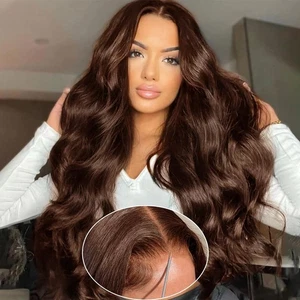 Women Wigs Human Hair 32 Inch 7x5 Hd Lace Closure Wear And Go Glueless Pre - Picture 1 of 7