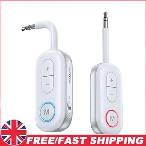 2 In 1 Wireless Audio Adapter 3.5mm AUX Airplane Dongle for Handsfree Call Music - Afbeelding 1 van 10