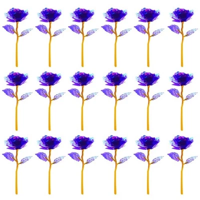 20 PIEZAS Flores Artificiales Coloridas Galaxia Rosa Cristal Flor Vidrio Rosa Regalos... Foto 1 de 4